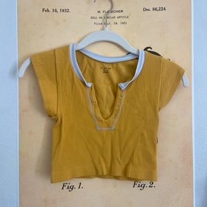 Urban Outfitters Out from Under seamless yellow crop top
